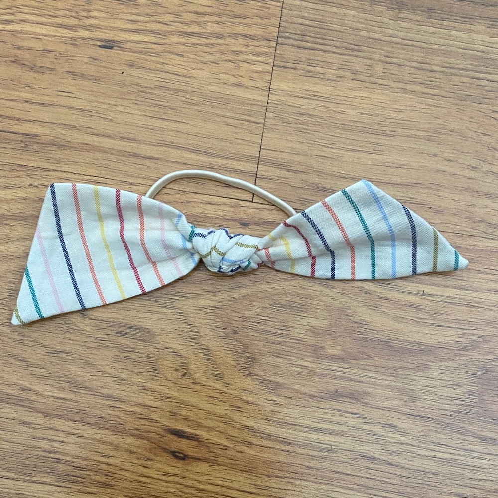 Madewell Striped Hair Bow with Elastic Band